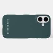 Coques Case-Mate iPhone Nom de style moderne | Bleu gris (Verso (horizontal))
