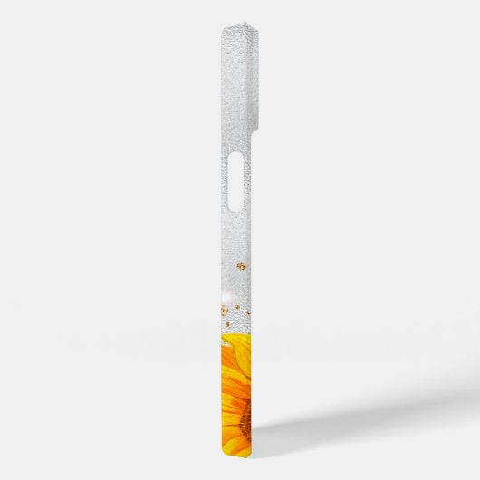 Coques Case-Mate iPhone Nom de tournesol parties scintillant argenté (Verso / Droite)