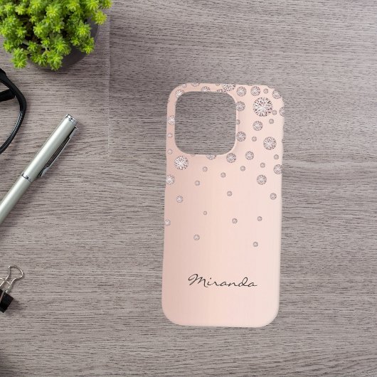 Coques Case-Mate iPhone Nom des diamants de la chasse en or rose