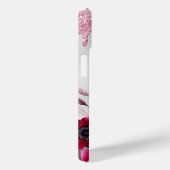 Coques Case-Mate iPhone Nom des fleurs de parties scintillant rose argent (Verso / Droite)