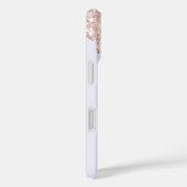 Coques Case-Mate iPhone Nom des gouttes de parties scintillant rose argent (Verso / Droite)