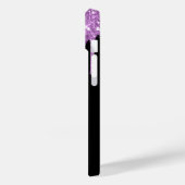 Coques Case-Mate iPhone Nom des gouttes de parties scintillant violet noir (Verso / Gauche)