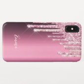 Coques Case-Mate iPhone Nom des gouttes roses bordeaux (Dos (Horizontal))