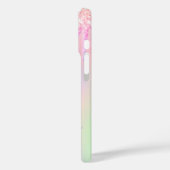 Coques Case-Mate iPhone Nom des gouttes violet rose holographique (Verso / Gauche)