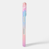 Coques Case-Mate iPhone Nom des gouttes violet rose holographique (Verso / Droite)