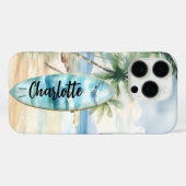 Coques Case-Mate iPhone Nom des palmiers de plage de surbord (Verso (horizontal))