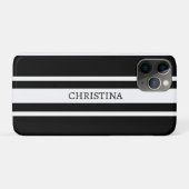 Coques Case-Mate iPhone Nom Design Noir, Nom Personnalisé Noir (Dos (Horizontal))