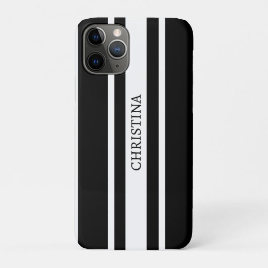 Coques Case-Mate iPhone Nom Design Noir, Nom Personnalisé Noir (Dos)