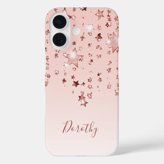 Coques Case-Mate iPhone Nom d'étoile rose rousse rose (Verso)