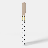 Coques Case-Mate iPhone Nom d'or glamour Champagne's & White Black Dot (Verso / Droite)