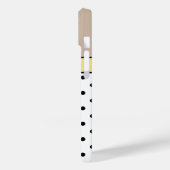 Coques Case-Mate iPhone Nom d'or glamour Champagne's & White Black Dot (Verso / Gauche)