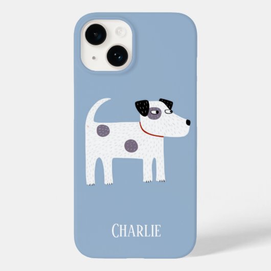 Coques Case-Mate iPhone Nom du chien bleu (Verso)