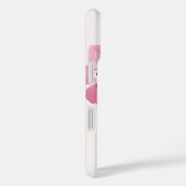 Coques Case-Mate iPhone Nom du monogramme Aquarelle moderne Pink Floral (Verso / Droite)