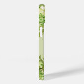 Coques Case-Mate iPhone Nom du monogramme Aquarelle rose verte Florale (Verso / Droite)