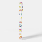 Coques Case-Mate iPhone Nom du monogramme Boho Rainbow (Verso / Droite)
