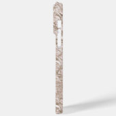 Coques Case-Mate iPhone Nom du monogramme Brown initial Blanc Ornate Flour (Verso / Gauche)