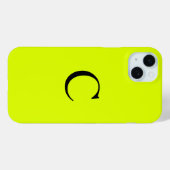 Coques Case-Mate iPhone Nom du monogramme Chartreuse jaune néon (Verso (horizontal))