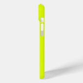 Coques Case-Mate iPhone Nom du monogramme Chartreuse jaune néon (Verso / Gauche)