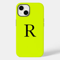 Nom du monogramme Chartreuse jaune néon