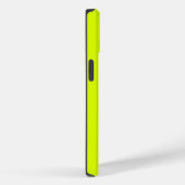 Coques Case-Mate iPhone Nom du monogramme Chartreuse jaune néon (Verso / Droite)