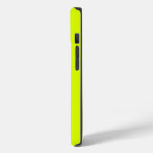Coques Case-Mate iPhone Nom du monogramme Chartreuse jaune néon (Verso / Gauche)