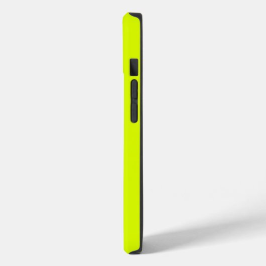 Coques Case-Mate iPhone Nom du monogramme Chartreuse jaune néon (Verso / Gauche)