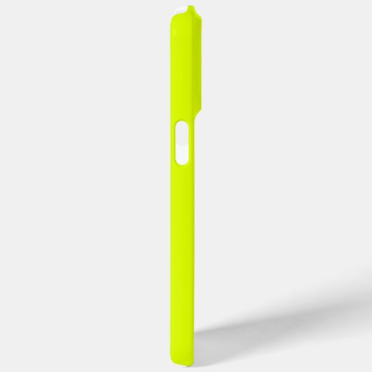Coques Case-Mate iPhone Nom du monogramme Chartreuse jaune néon (Verso / Droite)