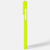 Coques Case-Mate iPhone Nom du monogramme Chartreuse jaune néon (Verso / Gauche)