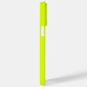 Coques Case-Mate iPhone Nom du monogramme Chartreuse jaune néon (Verso / Droite)