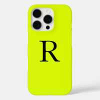 Nom du monogramme Chartreuse jaune néon