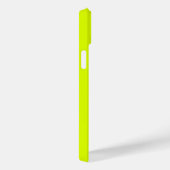 Coques Case-Mate iPhone Nom du monogramme Chartreuse jaune néon (Verso / Droite)
