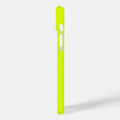 Coques Case-Mate iPhone Nom du monogramme Chartreuse jaune néon (Verso / Gauche)
