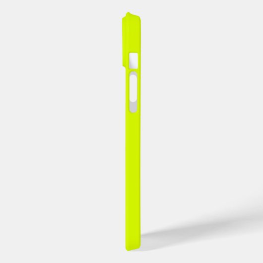 Coques Case-Mate iPhone Nom du monogramme Chartreuse jaune néon (Verso / Gauche)