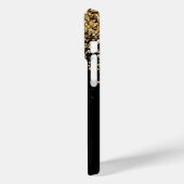 Coques Case-Mate iPhone Nom du monogramme de la Parties scintillant d'or (Verso / Gauche)