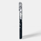 Coques Case-Mate iPhone Nom du monogramme de Parties scintillant noire et  (Verso / Gauche)