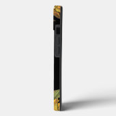 Coques Case-Mate iPhone Nom du monogramme de tournesol (Verso / Gauche)