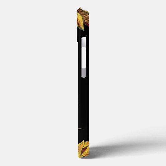 Coques Case-Mate iPhone Nom du monogramme de tournesol (Verso / Gauche)