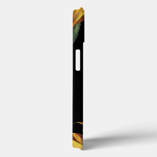 Coques Case-Mate iPhone Nom du monogramme de tournesol (Verso / Droite)