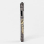 Coques Case-Mate iPhone Nom du monogramme de tournesol floral rustique (Dos/Droite)