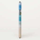 Coques Case-Mate iPhone Nom du monogramme Island Beach Ocean Waves Nuages (Dos/Droite)