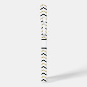 Coques Case-Mate iPhone Nom du monogramme Original Black Gold Chevron Zig  (Verso / Gauche)