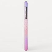 Coques Case-Mate iPhone Nom du monogramme Pastel Purple Pink (Dos/Gauche)