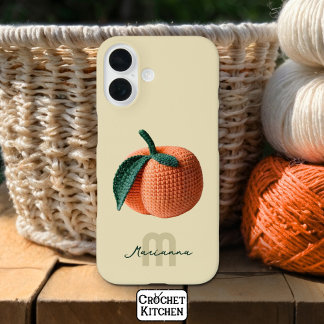Coques iPhone 16 Nom du monogramme Pêche au Crochet moderne minimal
