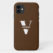 Coques Case-Mate iPhone Nom du monogramme Personnalisation intitable (Dos)