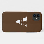 Coques Case-Mate iPhone Nom du monogramme Personnalisation intitable (Dos (Horizontal))