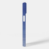 Coques Case-Mate iPhone Nom du monogramme personnalisé bleu océan (Verso / Droite)