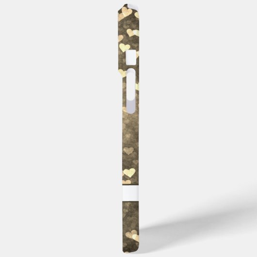 Coques Case-Mate iPhone Nom du monogramme personnalisé Brown Heart Bokeh A (Verso / Gauche)