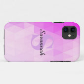 Coques Case-Mate iPhone Nom du monogramme personnalisé iPhone géométrique (Dos (Horizontal))