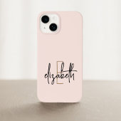 Coques Case-Mate iPhone Nom du monogramme Pink Gold Modern
