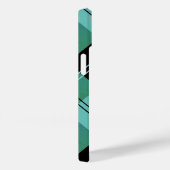 Coques Case-Mate iPhone Nom du monogramme Plaid Green (Verso / Droite)